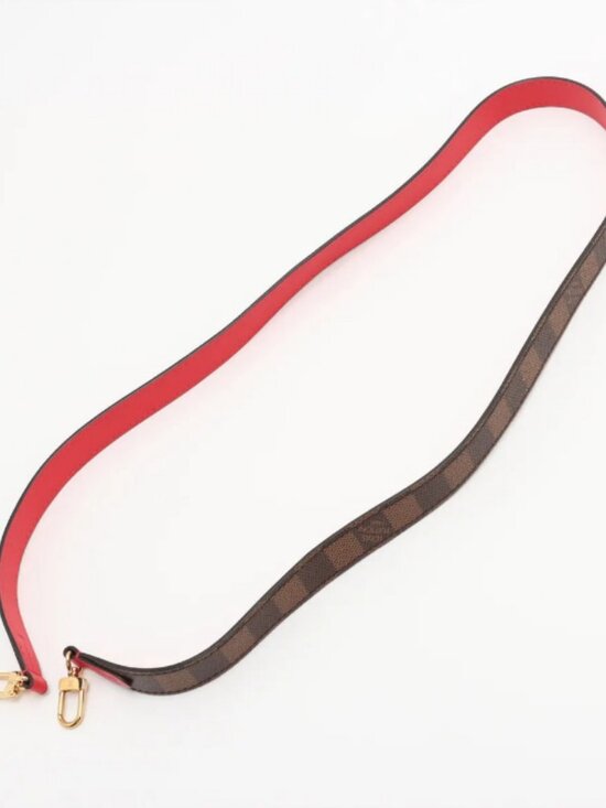 Louis Vuitton Damier Ebene LV Stories Box Patches Bag Brown x Red - Picture 7 of 10